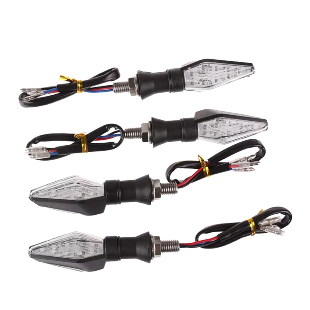 ASAKKURA 4pcs Motorcycle Led Turn Signal Lights Kit Led Yellow for Suvs Cars Trucks Motorbikes Installation Guide