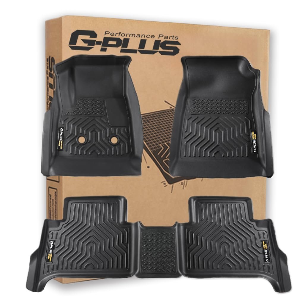 G-PLUS TPE Floor Mats Fit Chevy Colorado GMC Canyon Crew Cab 2015-2022