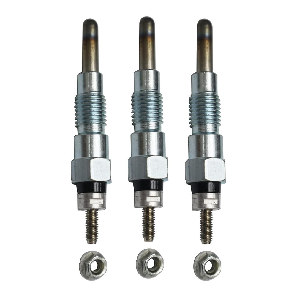 shsiyayh 15261-65510 15694-65510 15694-65512 Glow Plugs 3PCS for Kubota D600 D750 D850 D950 Engine Tractors B1750D B2150DT B7100 B7200D B8200D