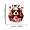 Dreothy Valentine's Day Stickers Removable Double Sided Cartoon Dog Car Stickers Flowers Love Heart PVC Stickers for Car, Motorcycle, Laptop Door, Wall, Window, Bathroom Toilet Stickers (Love Dog) view 2