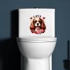 Dreothy Valentine's Day Stickers Removable Double Sided Cartoon Dog Car Stickers Flowers Love Heart PVC Stickers for Car, Motorcycle, Laptop Door, Wall, Window, Bathroom Toilet Stickers (Love Dog) view 4