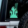 (2 Pcs, 4.8'' x 6.7'', Mint) No Background Durable and Waterproof of Zombie Hands Reaching Sticker Decal for Laptops, Water Bottles, Cars, Trucks, Wall Ideal Gift view 1