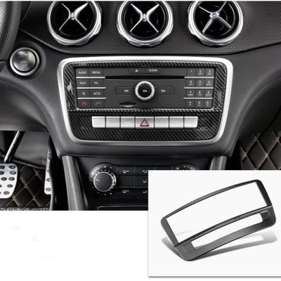 NIUHURU Car Carbon Fiber Decorative Stickers Compatible with Mercedes Benz A-Class B-Class CLA250 GLA250 Accessories, car Center Console Button Panel Stickers (Without a Small Display Screen)