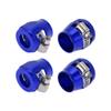 Hihaha AN8 Hose Finisher Clamp/Rubber Hoses End Finisher for Oil Fuel Tube/Durable Aluminum Alloy/4 Pcs Blue view 1