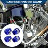 Hihaha AN8 Hose Finisher Clamp/Rubber Hoses End Finisher for Oil Fuel Tube/Durable Aluminum Alloy/4 Pcs Blue view 2