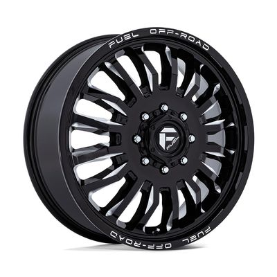 FUEL OFF-ROAD D868 Arc Dually 22X8.25, 8X6.5, -3.29, 201mm Gloss Black Milled - D86822827225