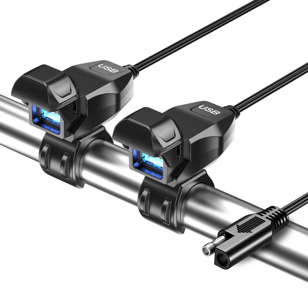 KAEDEAR Dual USB-A Motorcycle Charger with Switch, KDR-M3-AA