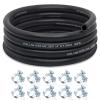 ZONBANG 1/4 Fuel Line, NBR Rubber Fuel Hose Nylon Braided with Hose Clamps, 1/4 Inch Fuel Line Hose for Automotive Vehicles(10FT) view 1