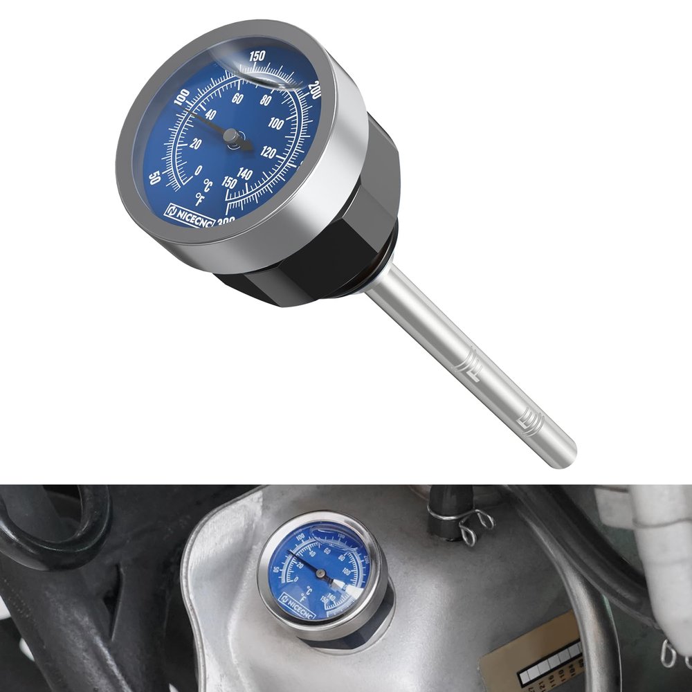 NICECNC Oil Dipstick Temperature Dipstick for ATV Black