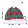 RWUDV 4 Piece Santa Claus Hat Car Seat Headrest Cover, Cute Car Decoration Interior Accessories Functional Cute Vehicle Christmas Decor for Most Car Headrests (Red Green Grid) view 2