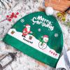 RWUDV 4 Piece Santa Claus Hat Car Seat Headrest Cover, Cute Car Decoration Interior Accessories Functional Cute Vehicle Christmas Decor for Most Car Headrests (Red Green Grid) view 4