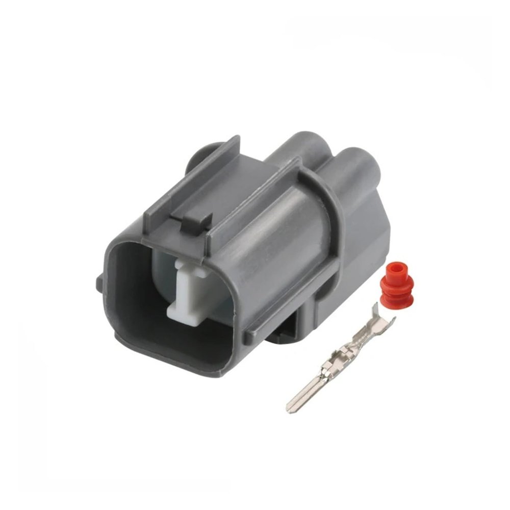 automotive wire connectors 2 Pin Way Automotive Cable Horn Wire Connector Female Male Socket Fit Compatible Rear Door Lock Motor 6181-0070 6189-0129 Car maintenance(Male with Pin,5 sets)