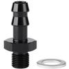Podavelle M10x1.0 Male Metric to 5/16 Barb Fuel Pump Outlet Adapter Fitting Aluminum Black view 1
