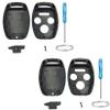QIXIUBIA Replacement for Honda Key Fob Shell Keyless Entry Remote Fit for Honda 2008-2012 Accord 2006-2013 Civic EX 2009-2015 Pilot (4B-2Black) view 1