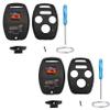 QIXIUBIA Replacement for Honda Key Fob Shell Keyless Entry Remote Fit for Honda 2008-2012 Accord 2006-2013 Civic EX 2009-2015 Pilot (4B-2Black) view 2
