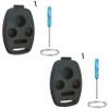 QIXIUBIA Replacement for Honda Key Fob Shell Keyless Entry Remote Fit for Honda 2008-2012 Accord 2006-2013 Civic EX 2009-2015 Pilot (4B-2Black) view 4