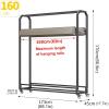 Commercial Fabric Roll Storage Rack With Adjustable Hanging Rod, Movable Heavy Duty Steel Organiser Holder for Vinyl Rolls / Leather Rolls / Window Film / Wallpaper Displays, Hold Up 20 Roll(Wide -160 view 2