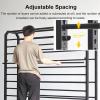 Commercial Fabric Roll Storage Rack With Adjustable Hanging Rod, Movable Heavy Duty Steel Organiser Holder for Vinyl Rolls / Leather Rolls / Window Film / Wallpaper Displays, Hold Up 20 Roll(Wide -160 view 4
