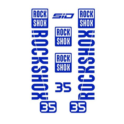for Rockshox 35 Sticker Set Bicycle eBike MTB BMX Frame (Blue)