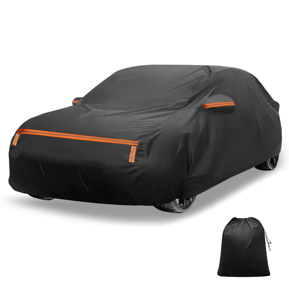 X AUTOHAUX Universal Car Cover Easy Installation Lightweight Portable with Right Side Zipper Door Fit for Jeep/SUV YM