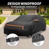 X AUTOHAUX Universal Car Cover Easy Installation Lightweight Portable with Right Side Zipper Door Fit for Jeep/SUV YM view 4
