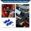 Hihaha Hose Separator Clamp Fitting Adapter/Pipe Tube Line Separator Clamp Tooling AN6 14mm 4pcs Blue view 3