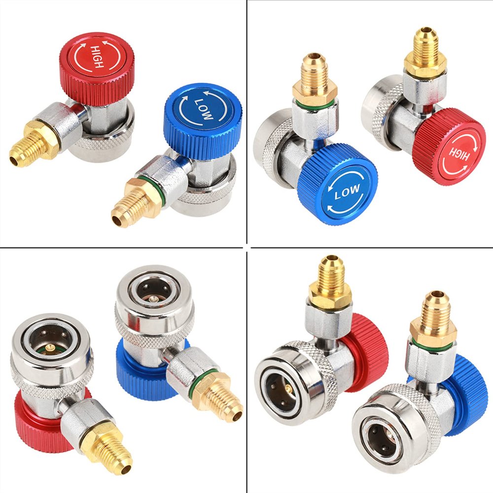 R134A AC Quick Coupler Connector HighLow A with for Conditioning System Compatible with R134A Refrigerant