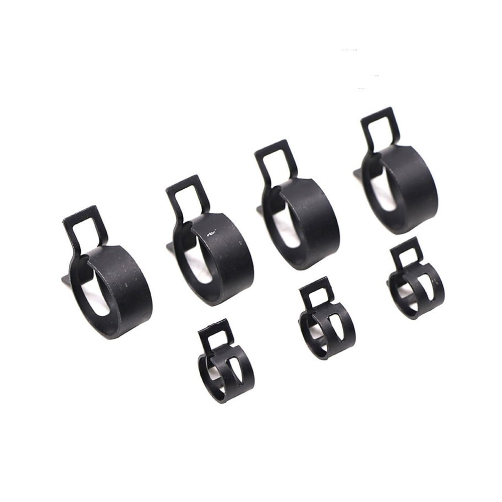 Kangsiyu 75Pcs/set 6-10mm Vacuum Spring Fuel Clip Oil Water Hose Pipe Tube Clamp Black Assortment Kit with Storage Box