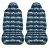 JTRKN 2 Pack Front Car Seat Covers - Soccer Sports Ball Print Luxury Seat Cover for Cars Universal Auto Front Seats Protector Washable Breathable Seat Covers for Cars for Most Cars,Vans,Trucks,SUV view 2