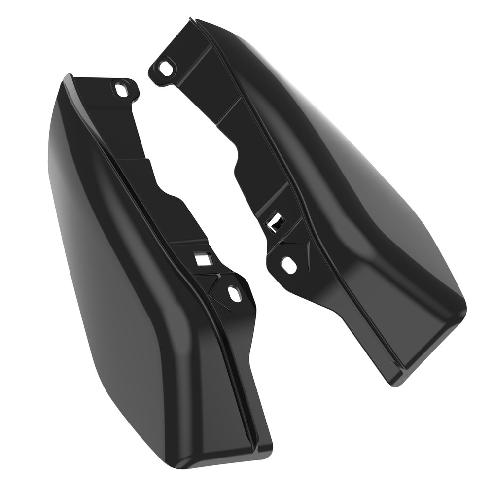 Mats-Csrewy Color - Matched Mid Frame Air Deflectors Heat Shield, Perfectly Fit for Harley Touring Models 2009-2026 Vivid Black