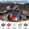 Mats-Csrewy Color - Matched Mid Frame Air Deflectors Heat Shield, Perfectly Fit for Harley Touring Models 2009-2026 Vivid Black view 2