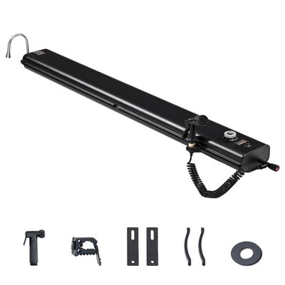 VEVOR Pressurized Water Tank, 8 Gal, Lightweight Aluminum Metal,Multi-Dispensing Outdoor Roof Rack Water Tank with 2 Splash-Guard Panels,Versatile Nozzle with Pressurization Port,Fit for Trunks
