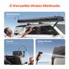 VEVOR Pressurized Water Tank, 8 Gal, Lightweight Aluminum Metal,Multi-Dispensing Outdoor Roof Rack Water Tank with 2 Splash-Guard Panels,Versatile Nozzle with Pressurization Port,Fit for Trunks view 2