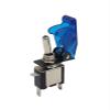 BCMCBV Auto Car Boat Truck Illuminated Led Toggle Switch with Safety Aircraft Up Cover Guard Red Blue Green Yellow White 12V20A(Transparent Blue) view 1