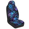 STUOARTE Skull Flower Print 2 Piece Car Seat Cover for Front Seat, Waterproof Car Front Seat Cover for Women Men, Airbag Compatible Auto Seat Protector, Universal Fit for Most Cars Truck SUV Sedan view 3