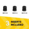 muge racing 80mm/3.15" Car Shift Knob, Aluminum Weighted Automotive Gear Shift Manual knobs Lever with 3 Threaded Adapters M8 M10 M12 x 1.25, Universal for Vehicle (Black) view 4