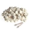 BOGEEL 100Pcs Wool Felt Polishing Buffing Pad 13mm + 2 Shank for Grinding Wheel,Imitation Wool, Metal view 1