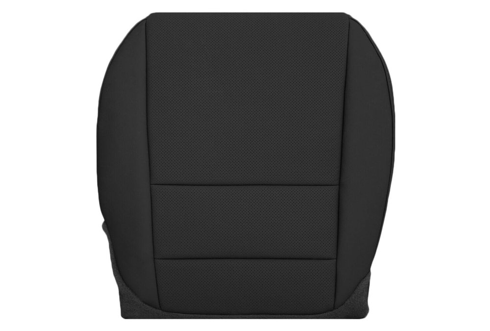 Richmon Auto Upholstery - Passenger Side Bottom Compatible with 2010-2013 Acura MDX SUV, Replacement Genuine Leather Perforated Seat Cover, Black with Genuine Leather Perforation