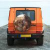 USJJOEO Customized Tire Covers Add Your Own Design Personalized Tire Protectors with Photo Logo Text Name Custom Tire Cover for Trailer Truck SUV Universal All Vehicles Waterproof, 14inch, Gray view 4