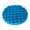 HARFINGTON Buffing Sponge Pads 7" Polishing Wheel Waffle Finishing Grip Pad Car Buffer Polisher with Hook and Loop Back for Car Detailing Polishing Waxing, Blue view 1