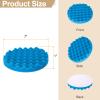 HARFINGTON Buffing Sponge Pads 7" Polishing Wheel Waffle Finishing Grip Pad Car Buffer Polisher with Hook and Loop Back for Car Detailing Polishing Waxing, Blue view 2