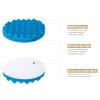 HARFINGTON Buffing Sponge Pads 7" Polishing Wheel Waffle Finishing Grip Pad Car Buffer Polisher with Hook and Loop Back for Car Detailing Polishing Waxing, Blue view 4