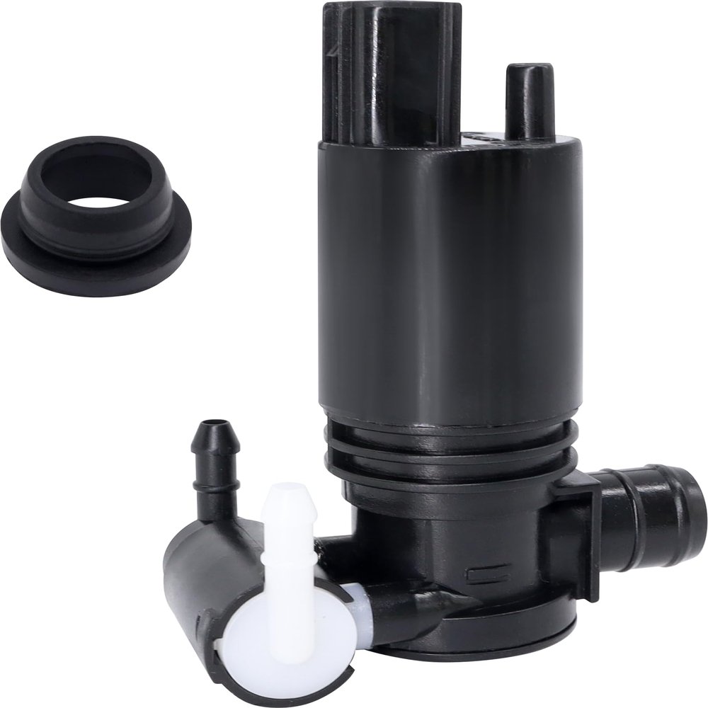 HiSport 8A61-17K624-AA Windshield Washer Pump - Compatible with Ford Explorer Fiesta Edge Flex Compatible with Transit Connect Taurus X Lincoln MKT MKX 2007-2015