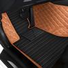 HAIUIKIK Luxury Leather Car Floor Mats for 2019-2025 Toyota RAV4 - Tailored Fit for Hybrid & Gas Models, All-Weather, Premium Interior Protection (Diamond and Stripe Combination 3) view 4