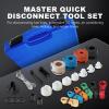 Janhemei Master Quick Disconnect Tool Set, 22pcs Premium Fuel Line Disconnect Tool Set for AC Fuel & Transmission Systems, Fuel Line Removal Tools Kit Apply to Most Vehicles view 2