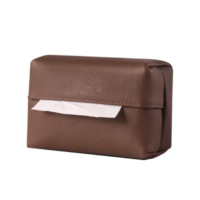 for Audi A4 B9 Allroad Wagon 2016-2023 2024 Car Tissue Organizer Box Real Cowhide Car Back Seat Tissue Auto Sun Visor Tissue Holders Car Accessories Interior,A