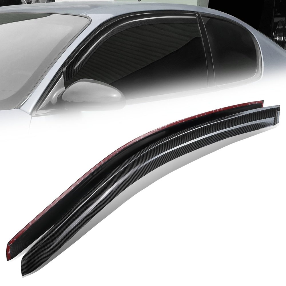 Auto Dynasty 2PCS Tape-On Window Visors for 2000-2007 Chevy Monte Carlo