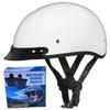 Daytona Helmets Skull Cap Half Helmet- DOT Approved- with Speaker Pockets- Hi-Gloss White- M view 1