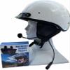 Daytona Helmets Skull Cap Half Helmet- DOT Approved- with Speaker Pockets- Hi-Gloss White- M view 2