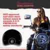 Daytona Helmets Skull Cap Half Helmet- DOT Approved- with Speaker Pockets- Hi-Gloss White- M view 4